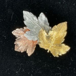 Tri-Gold Colored Leaf Pin